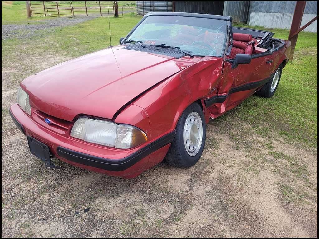 1987 - 1993 Ford Mustang GT LX Convertible Rear Trunk Deck Lid Paint Maroon 2702 - The Parts Farm