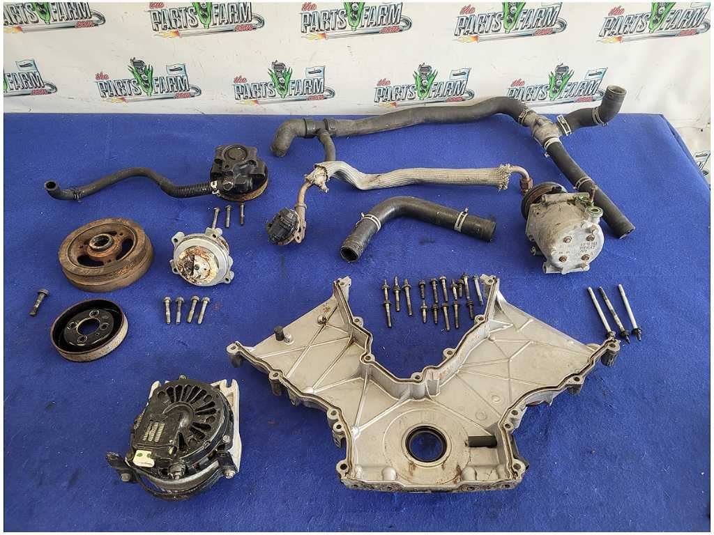 2003 - 2004 Mercury Marauder 32v 4.6 Timing Cover Parts Alternator Compressor 2623 - The Parts Farm