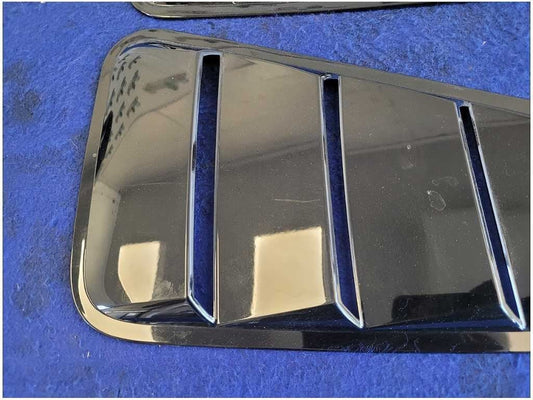 2005-2009 Ford Mustang Coupe Pair Quarter Window Scoops Louvers Black 2857