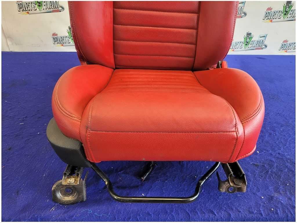 2005 - 2009 Ford Mustang GT Convertible Passenger Front Leather Seat Red 2723 - The Parts Farm