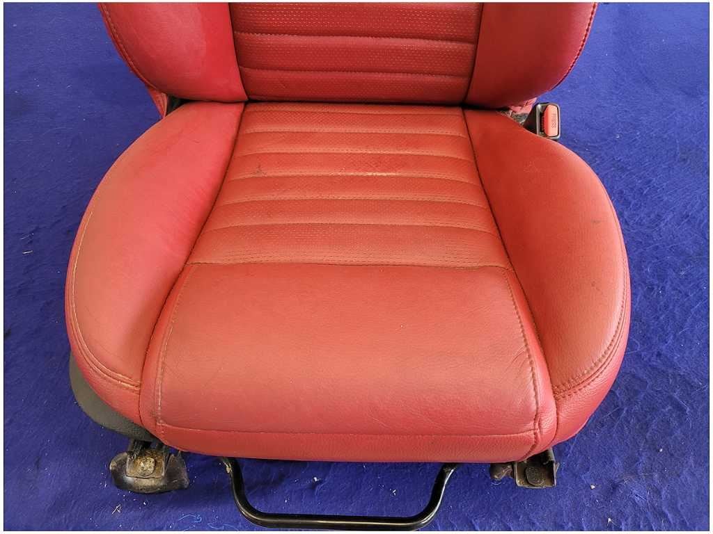 2005 - 2009 Ford Mustang GT Convertible Passenger Front Leather Seat Red 2723 - The Parts Farm