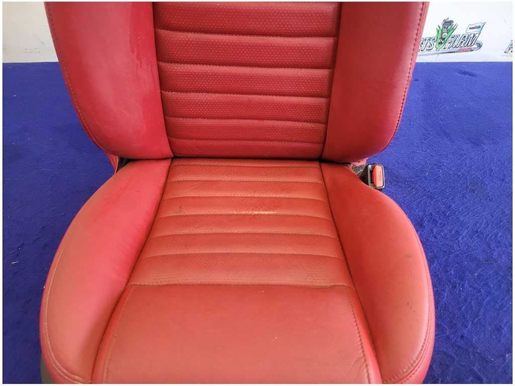 2005 - 2009 Ford Mustang GT Convertible Passenger Front Leather Seat Red 2723 - The Parts Farm