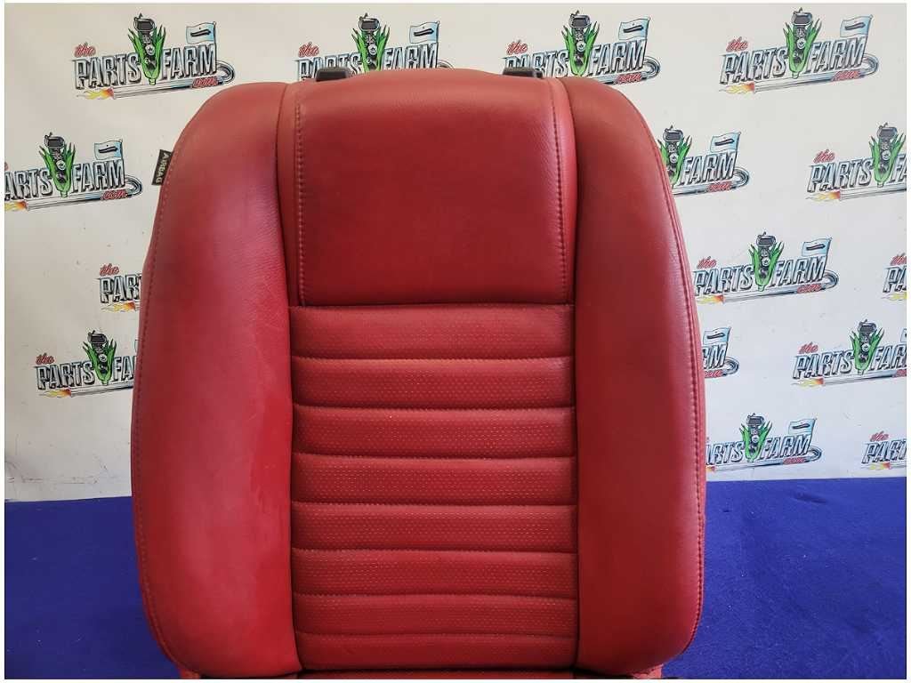 2005 - 2009 Ford Mustang GT Convertible Passenger Front Leather Seat Red 2723 - The Parts Farm
