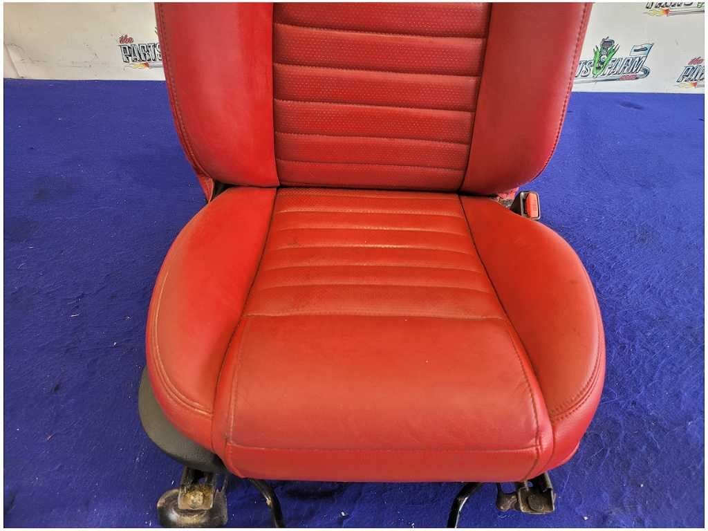2005 - 2009 Ford Mustang GT Convertible Passenger Front Leather Seat Red 2723 - The Parts Farm