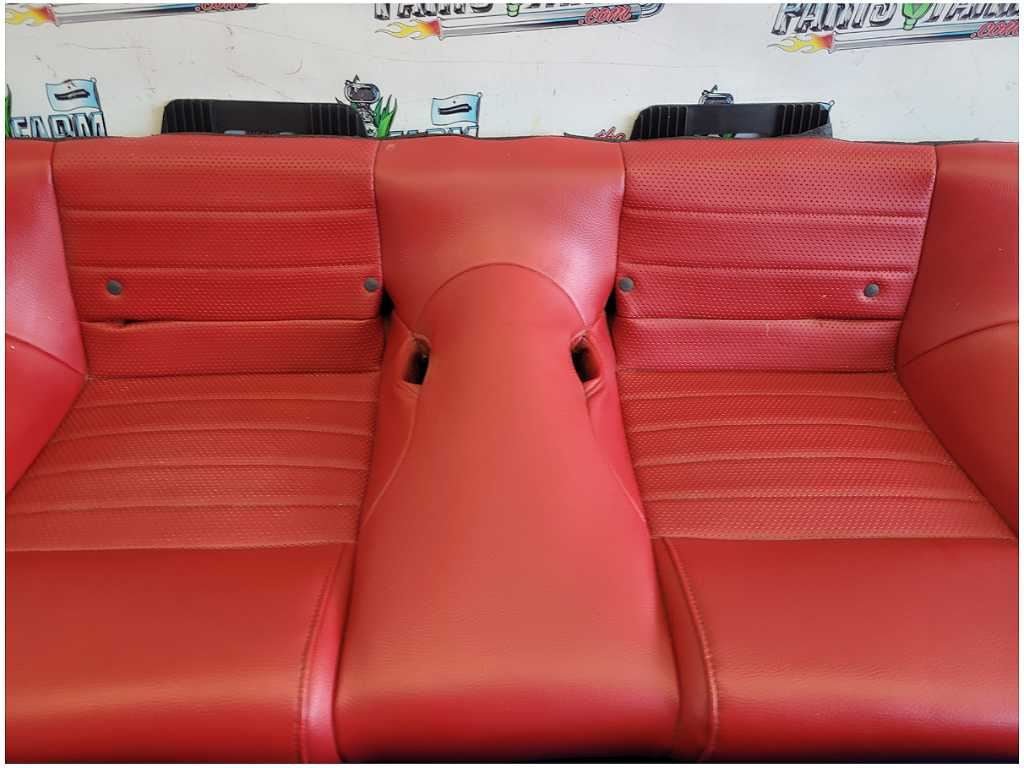 2005 - 2009 Ford Mustang GT Convertible Rear Seats Upper Lower Red Leather 2723 - The Parts Farm