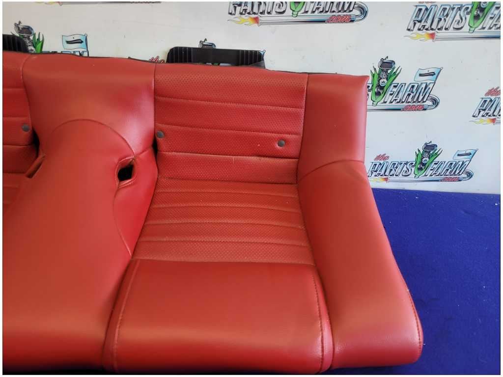 2005 - 2009 Ford Mustang GT Convertible Rear Seats Upper Lower Red Leather 2723 - The Parts Farm