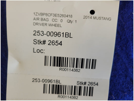 2011-2014 Ford Mustang GT S197 Driver Air Bag Steering Wheel Dash Front Trim 2654