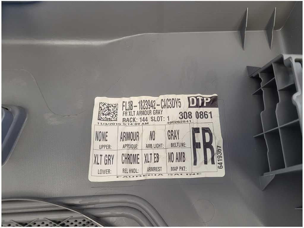 2015 - 2017 Ford F150 Pickup Truck Passenger Front Door Panel Crew Cab Gray 2765 - The Parts Farm