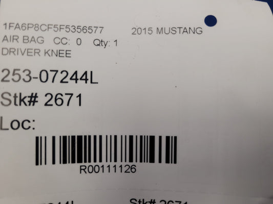 2015-2017 Ford Mustang GT S550 Driver Lower Knee Air Bag 2671