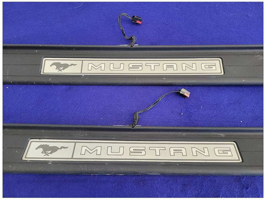 2015-2023 Ford Mustang GT S550 Pair Door Sill Plates Lighted Scuff 2706