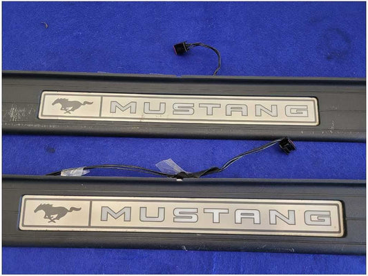 2015-2023 Ford Mustang GT S550 Pair Lighted Door Sill Plates Scuff 2877