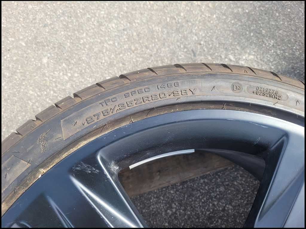 2016 - 2019 Chevy Camaro SS Rear Wheel 20x9.5 Black Spoke Goodyear Tire C43 - The Parts Farm