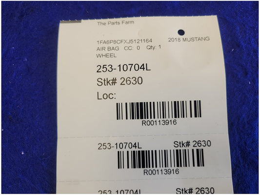 2018-2023 Ford Mustang GT S550 Driver Air Bag Steering Wheel Left Dash 2630