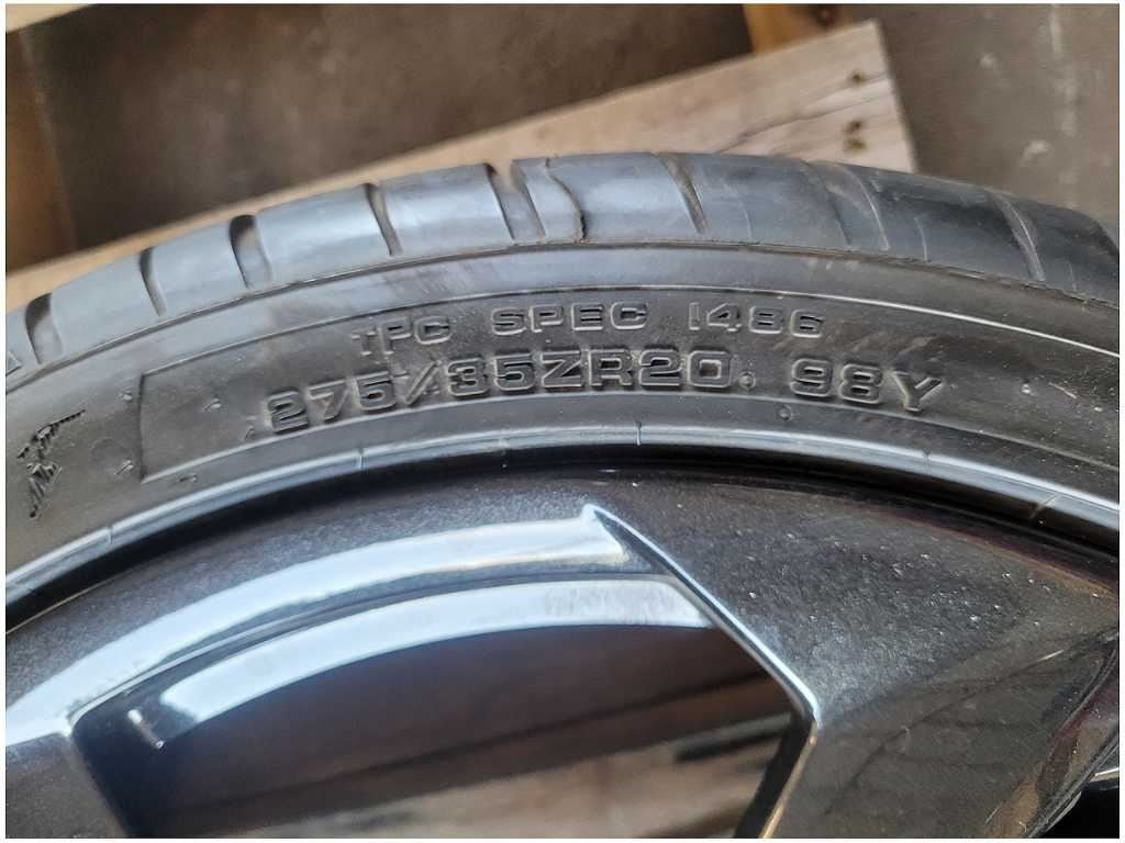 2019 - 2023 Chevrolet Camaro SS Rear Wheel 20x9.5 Twisted Split Spoke Black C43 - The Parts Farm