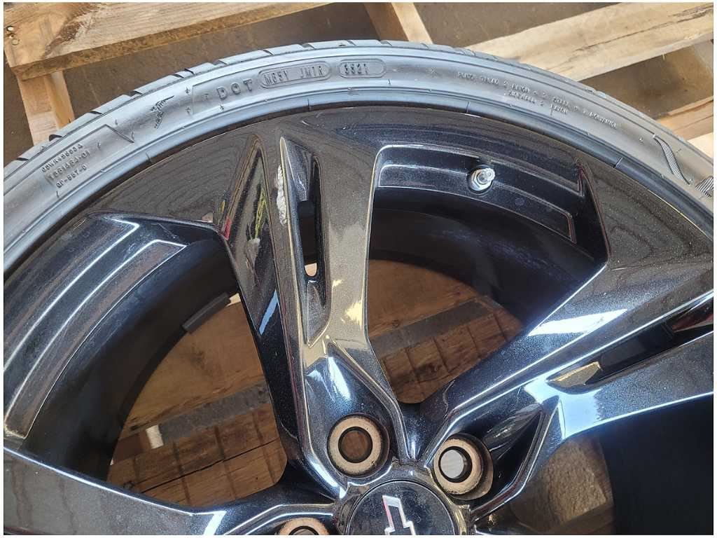 2019 - 2023 Chevrolet Camaro SS Rear Wheel 20x9.5 Twisted Split Spoke Black C43 - The Parts Farm
