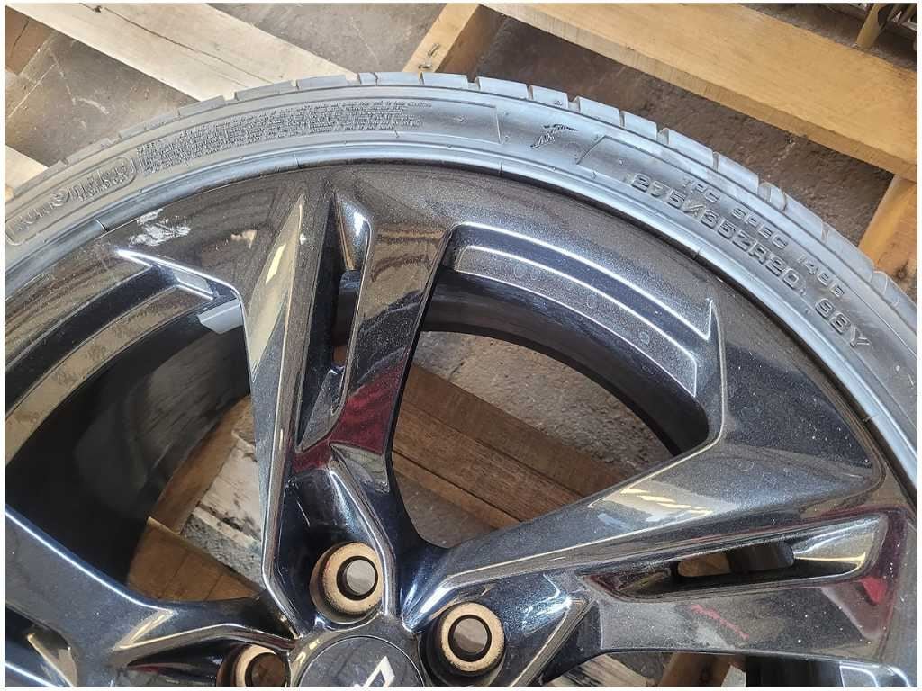 2019 - 2023 Chevrolet Camaro SS Rear Wheel 20x9.5 Twisted Split Spoke Black C43 - The Parts Farm