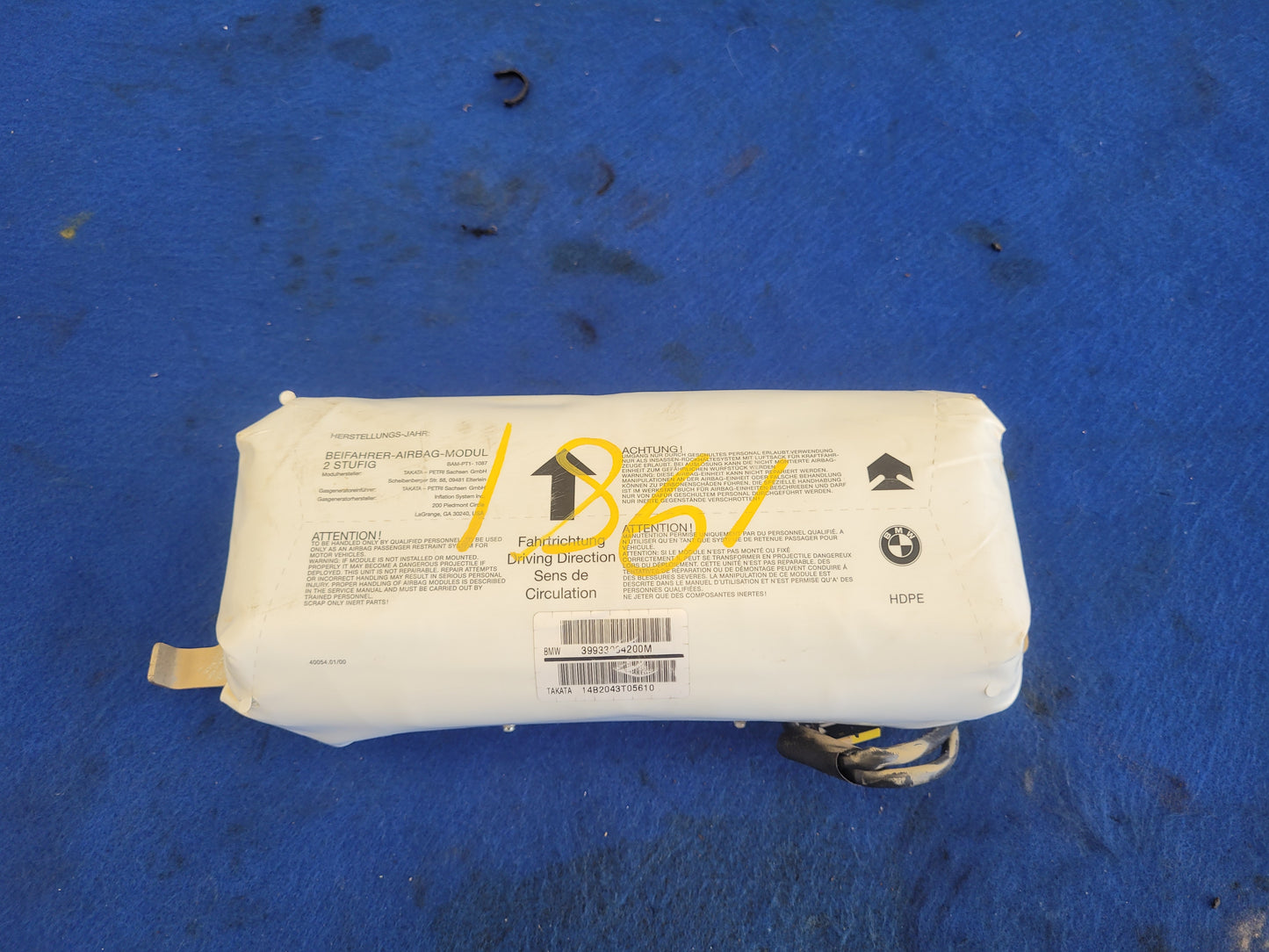 2003 BMW M3 E46 Passenger Dash Air Bag 1981 - The Parts Farm