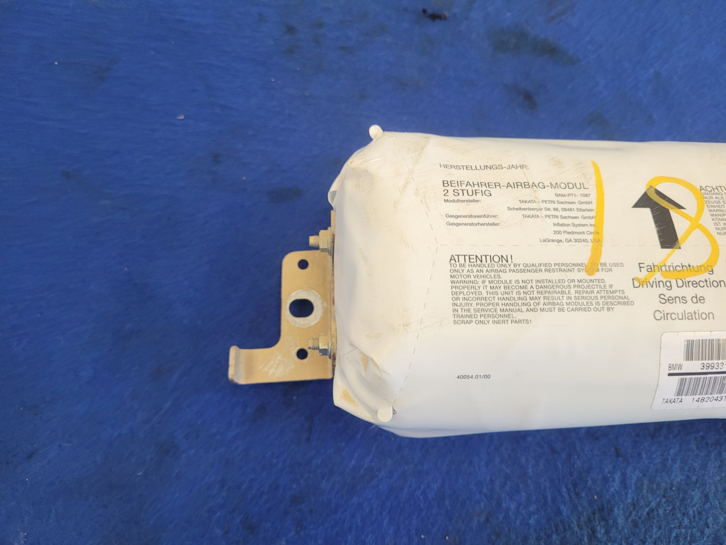 2003 BMW M3 E46 Passenger Dash Air Bag 1981 - The Parts Farm