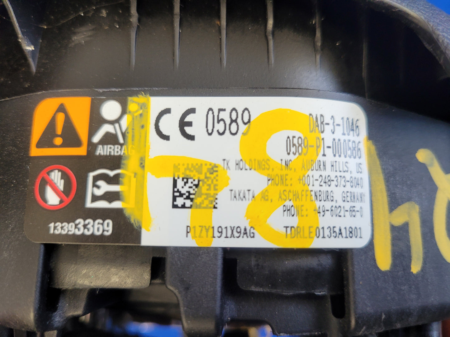 2015 Dodge Challenger SRT8 Air Bag Steering Wheel Driver Dash 2484 - The Parts Farm