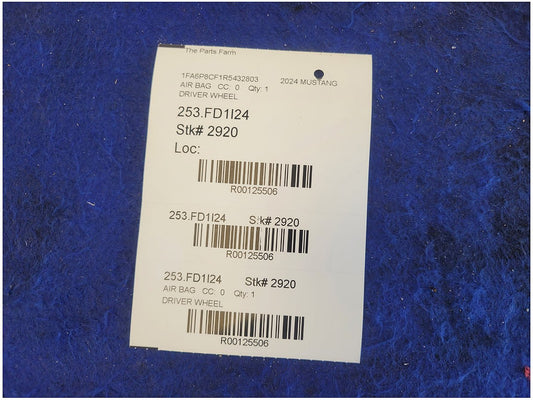 2024 Ford Mustang GT S650 Driver Steering Wheel Air Bag 2920