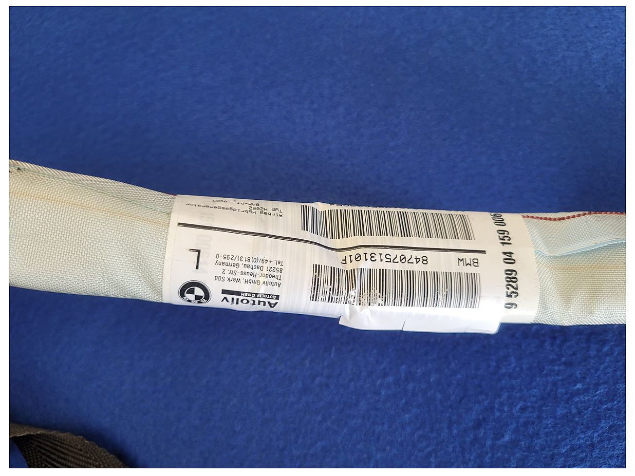 2004 BMW M3 E46 Driver LH Upper Roof Curtain Air Bag 2445 - The Parts Farm