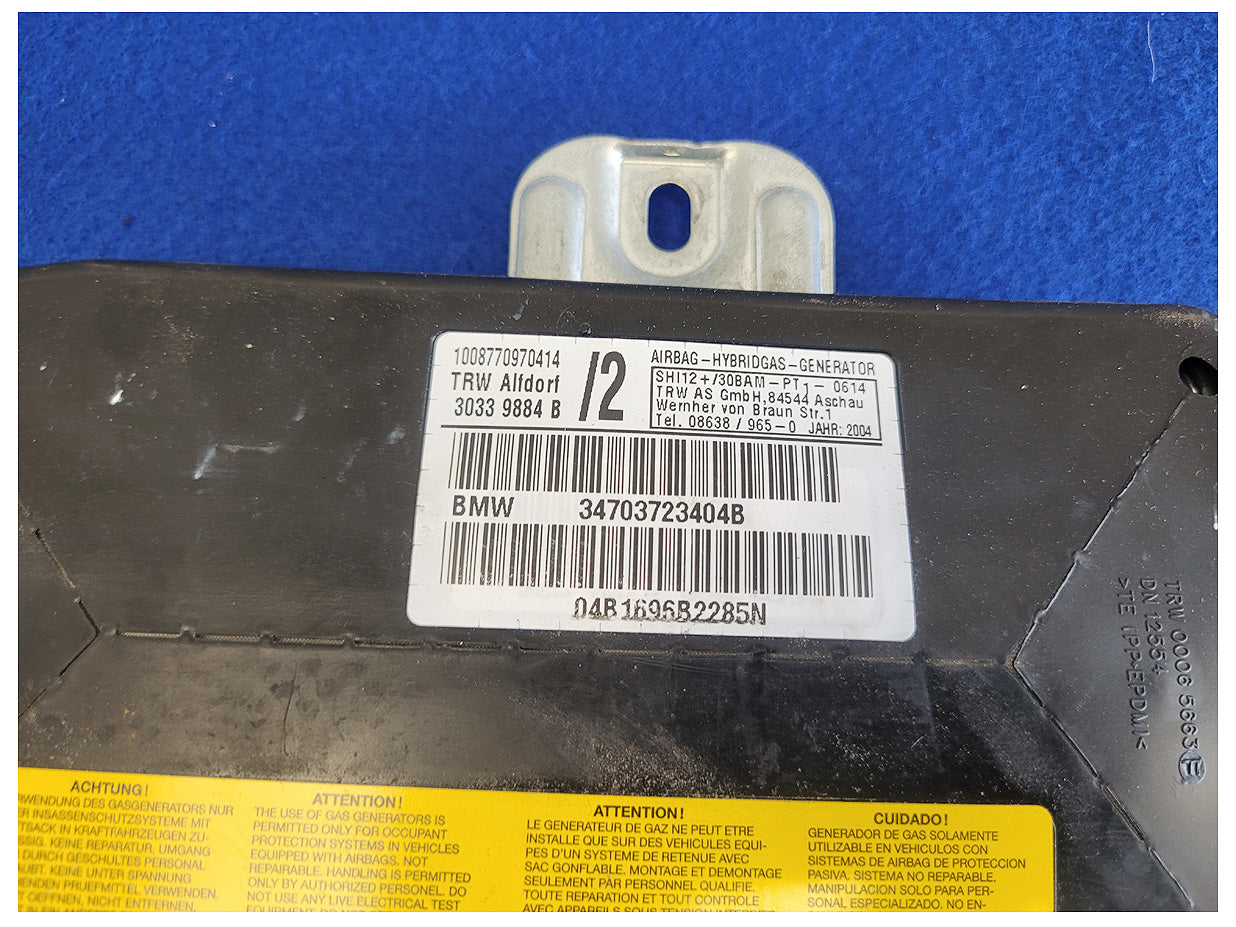 2004 BMW M3 E46 Coupe Passenger RH Door Air Bag Module 2445 - The Parts Farm