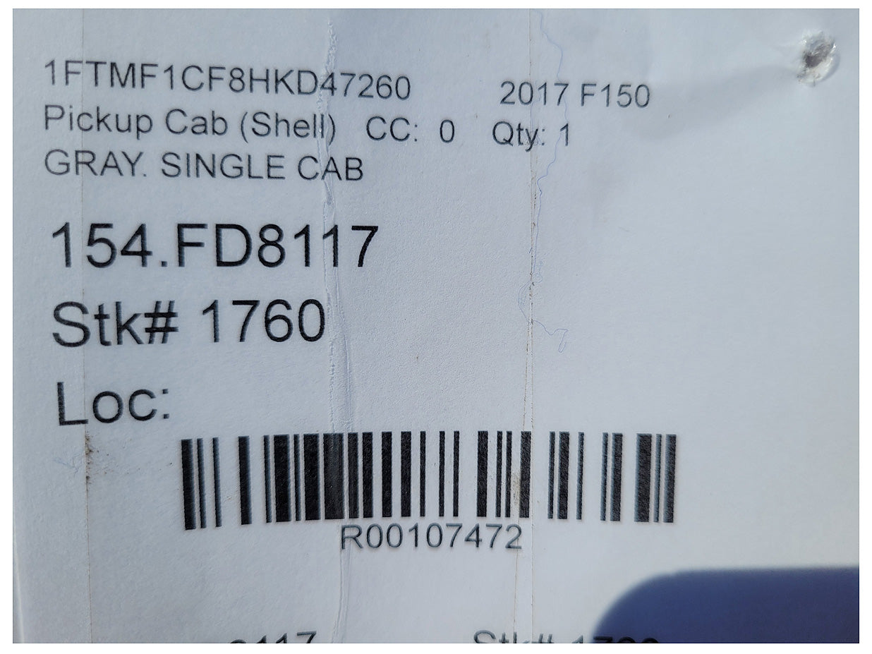 Stock 1760. 2017 Ford F150 Pickup Truck Parts Only Title Damage - The Parts Farm