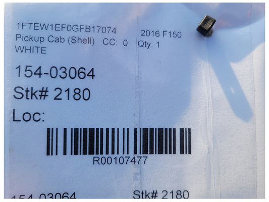 Stock 2180. 2016 Ford F150 Pickup Truck Salvage Title Damage