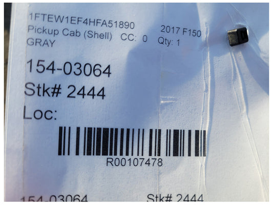 Stock 2444. 2017 Ford F150 Pickup Truck Salvage Title Damage