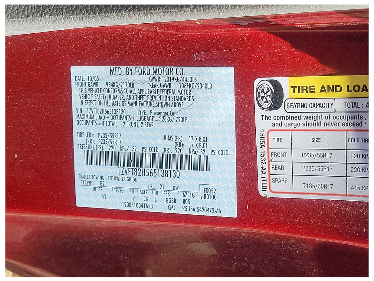 Stock 2621. 2006 Ford Mustang GT 4.6L V8 2v Engine 5r55 Auto Trans 84k Miles - The Parts Farm