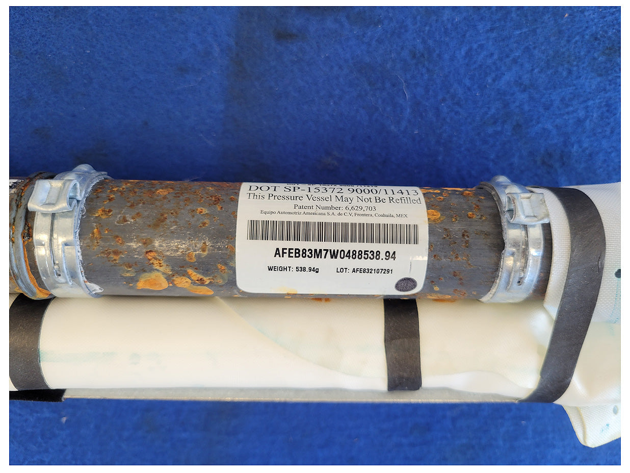 2018-2023 Ford Mustang GT S550 Passenger RH Roof Curtain Air Bag Upper Top 2622 - The Parts Farm