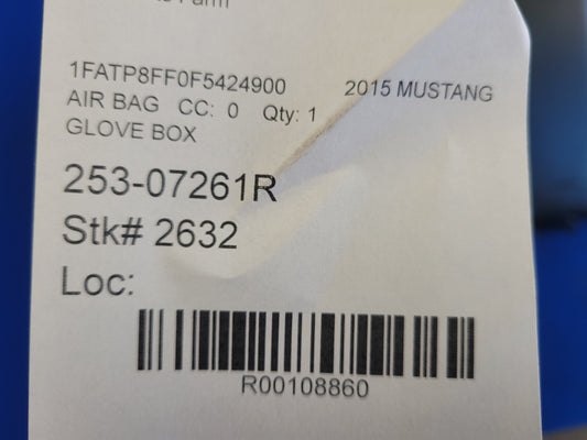 2015-2017 Ford Mustang GT S550 Passenger Air Bag Glove Box Dash Front 2632