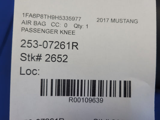 2015-2017 Ford Mustang GT S550 Passenger Lower Knee Air Bag 2652