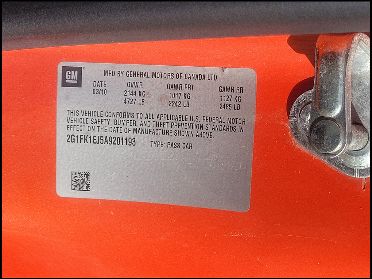 Stock 2698. 2010 Chevrolet Camaro SS Coupe 6.2L V8 Auto Trans 78k Miles - The Parts Farm