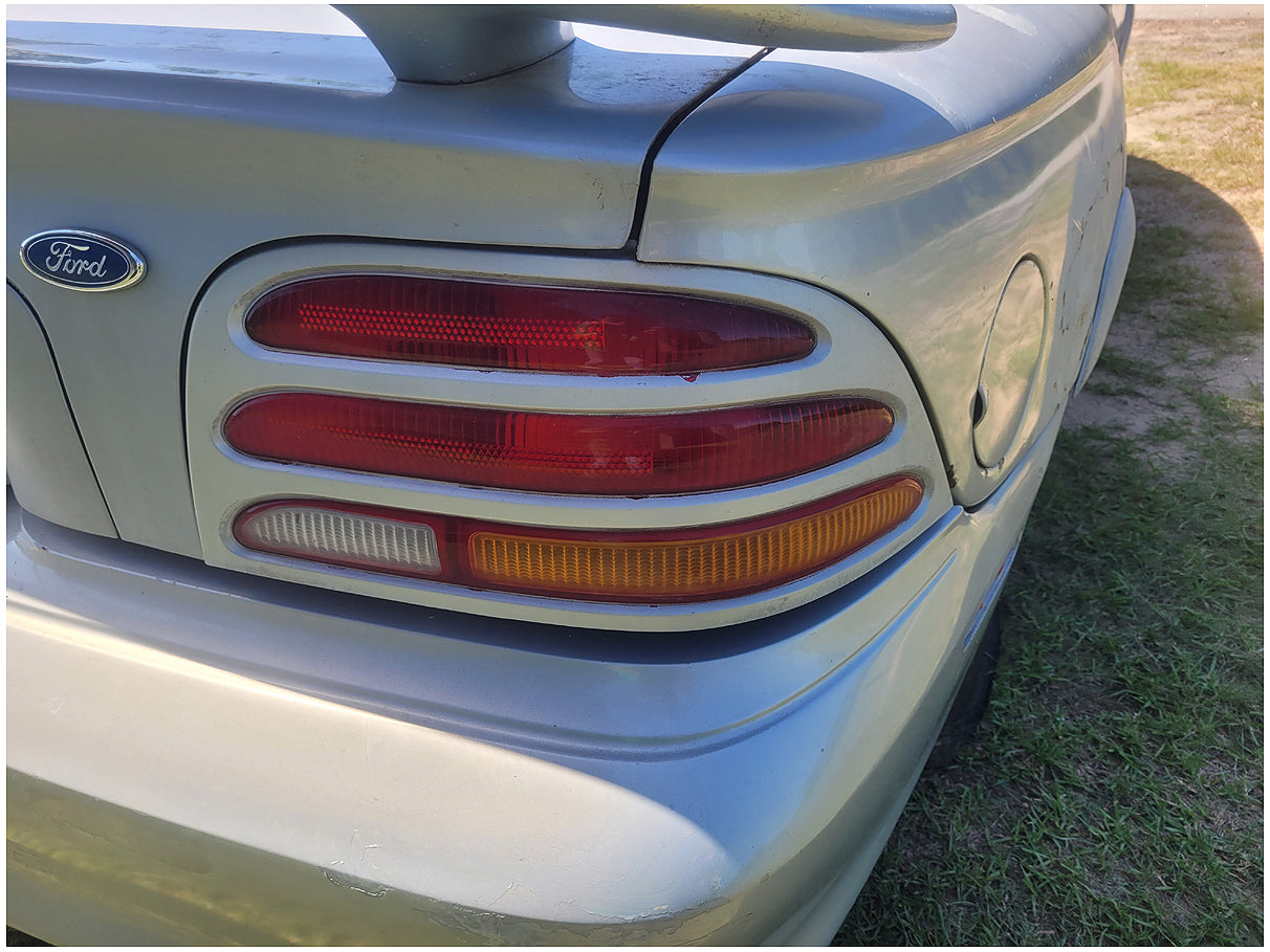 Stock 2720. 1995 Ford Mustang V6 Coupe Export Mirrors Taillights Flares Cluster