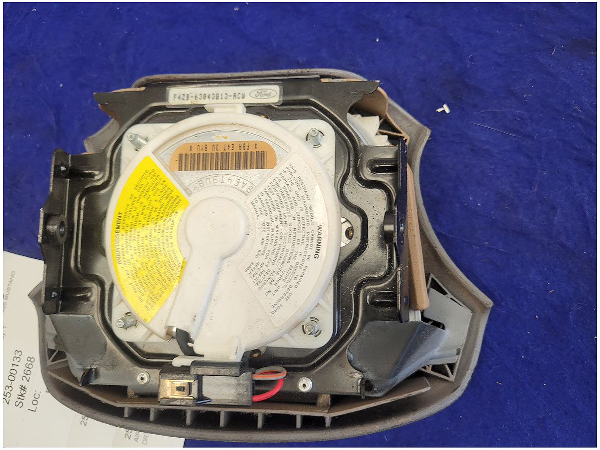 1994-1995 Ford Mustang GT 5.0L Driver Air Bag Steering Wheel Dash Trim 2668