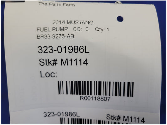 2011-2014 Ford Mustang GT 5.0L Fuel Tank Level Sending Unit 118807