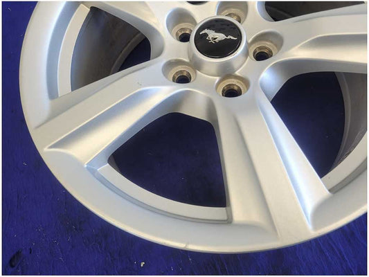2015-2023 Ford Mustang Ecoboost Wheel 17x7.5 Spoke Silver Paint Rim *Scuff* 2683