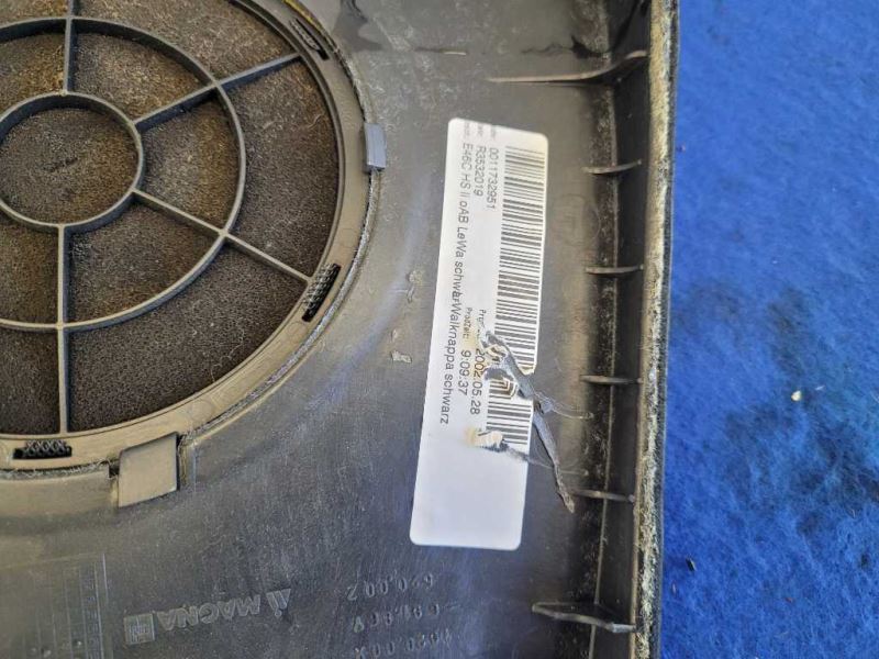 2001-2006 BMW M3 Convertible Rear Driver Panel Cover Trim Panel 2451 - The Parts Farm