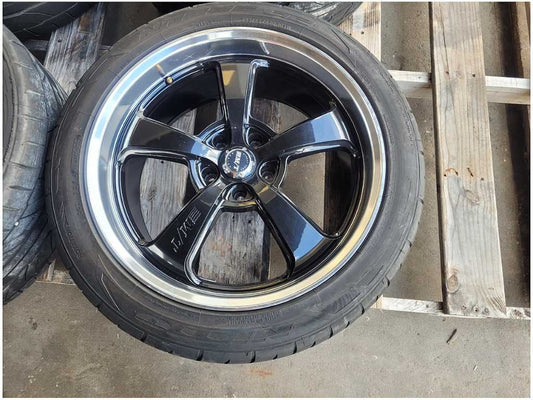 2010-2015 Chevy Camaro SS Wheels 20x9 20x10.5 Black Spoke Rim Scuffs Tire 2727