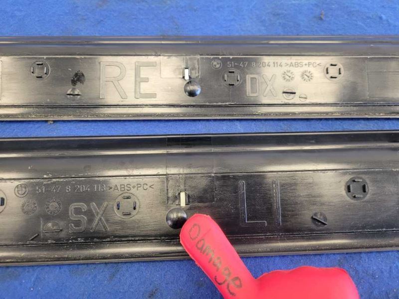2001-2006 BMW M3 Convertible Pair Door Sill Scuff Plates *Scuffs* 2448 - The Parts Farm