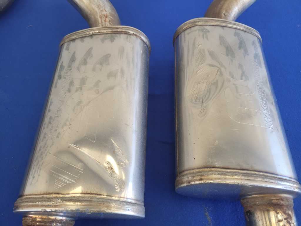 2014-2015 Chevrolet Camaro SS Magnaflow Cat Back Exhaust Muffler Tips Dent 2592 - The Parts Farm