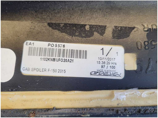 2015-2017 Ford F150 4x4 Pickup Truck Upper Cab Spoiler Lip Black 2733