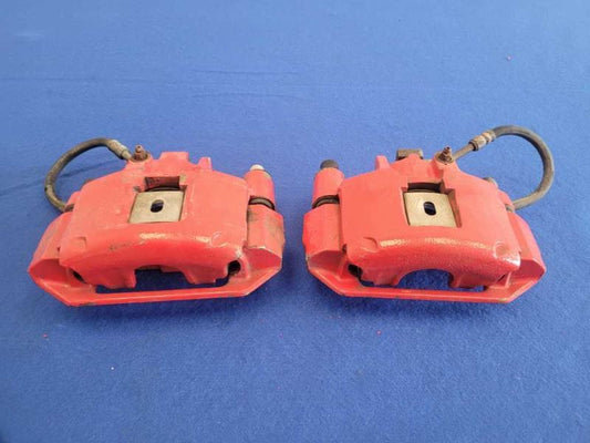 1994-1995 Ford Mustang GT 5.0L Pair Front Brake Calipers Pads Paint Red 2614