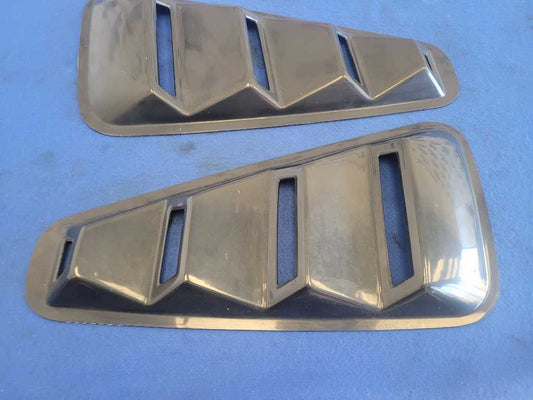 2005-2009 Ford Mustang GT Pair Side Quarter Window Louvers Paint Black 2649