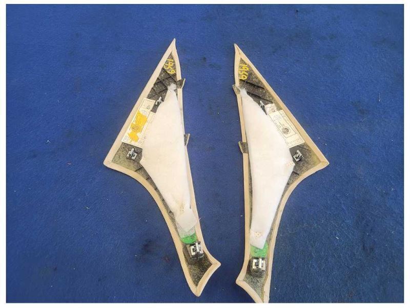 2012 Fisker Karma Sedan Hybrid Rear Pair C Pillar Cover Trim Panel 1959 - The Parts Farm