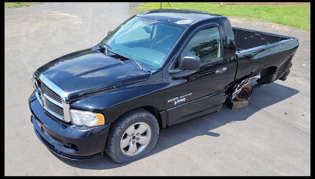 2003-2006 Dodge Ram Viper SRT-10 8.3L Driver Left Front Fender Body Paint Black - The Parts Farm