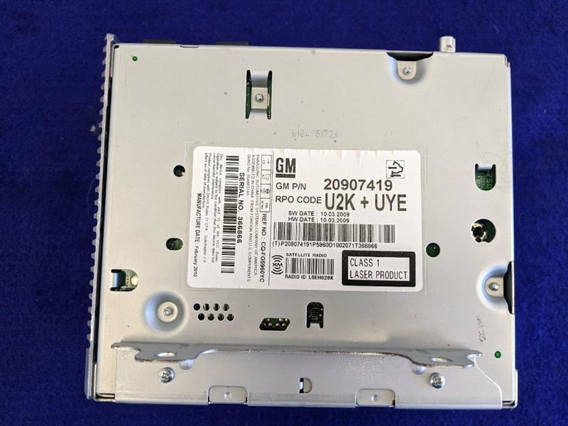 2010-2011 Chevrolet Camaro SS Audio Radio Receiver AM-FM-XM-CD-MP3 Opt Uye - The Parts Farm