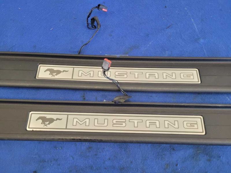 2015-2023 Ford Mustang GT S550 Pair Door Sill Plates Scuff Lighted Light 2447 - The Parts Farm