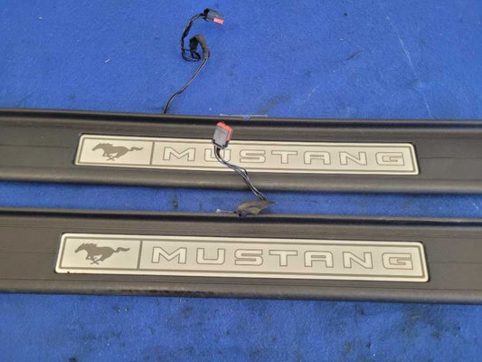 2015-2023 Ford Mustang GT S550 Pair Door Sill Plates Scuff Lighted Light 2447